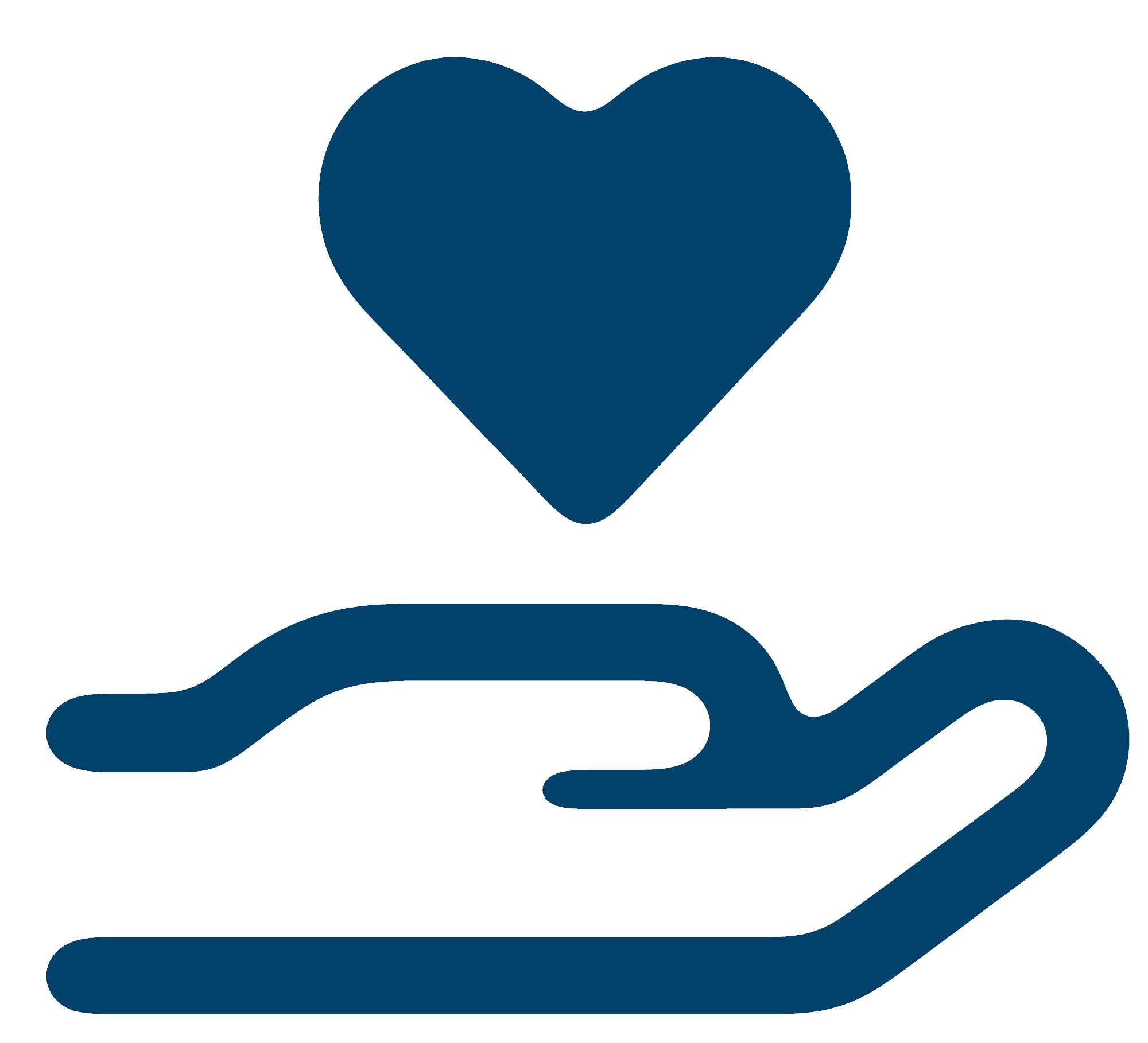 hand holding heart icon